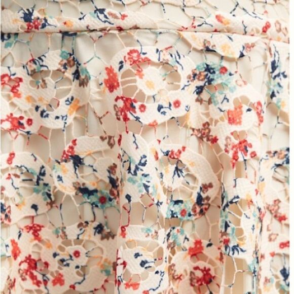 Tularosa Cyprus floral lace‎ halter mini dress with scalloped hem size XS - Picture 10 of 16